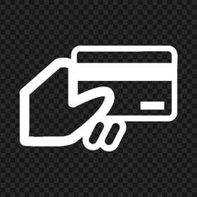 HD White Hand Credit Card Payment Icon PNG