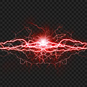 HD Red Thunder Lighting Effect PNG