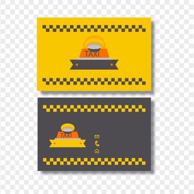 Taxi Driver Business Card Template PNG