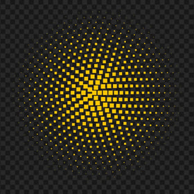 Download Yellow Circular Halftone Abstract PNG