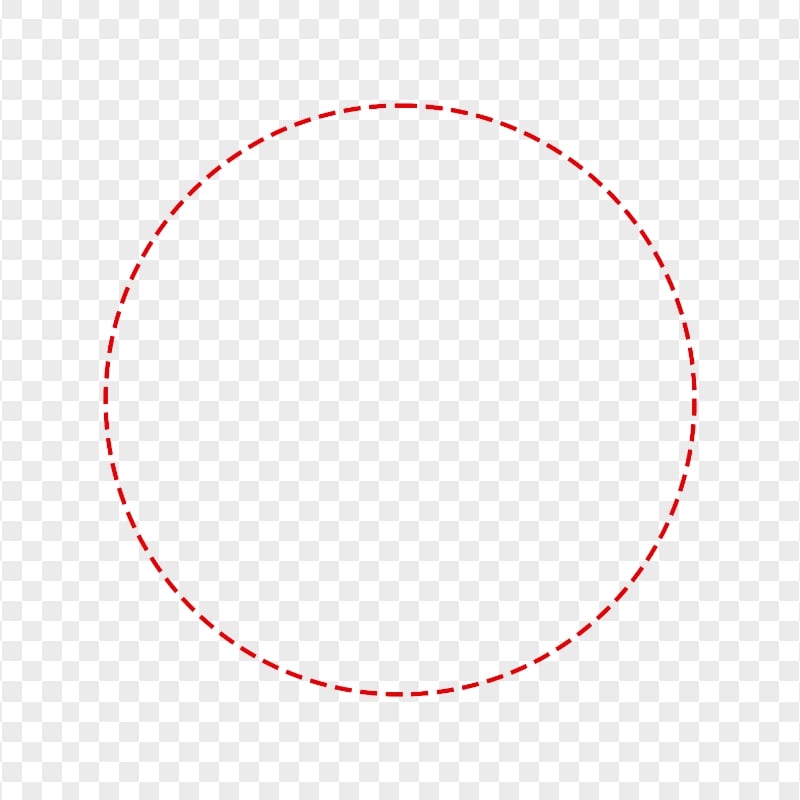 Circle Red Dashed Border FREE PNG | Citypng