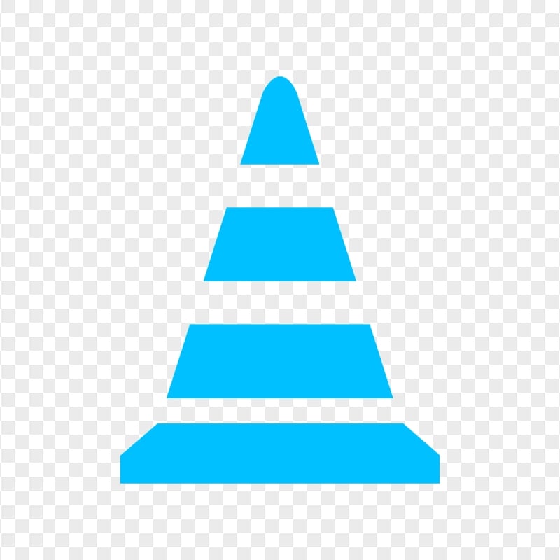 Download Blue Traffic, Sport Cone Icon PNG