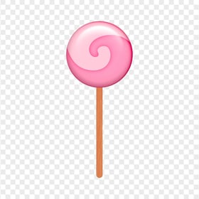 Pink Lollipop Candy Stick PNG
