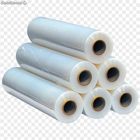 Group Of Transparent Cling Film Rolls