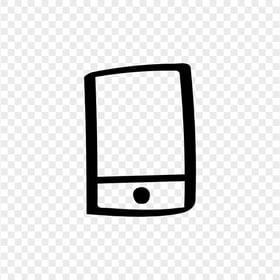 HD Black Hand Draw Smartphone Icon Transparent PNG