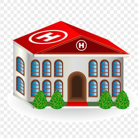 3D Illustration Hospital Icon Healthcare Center