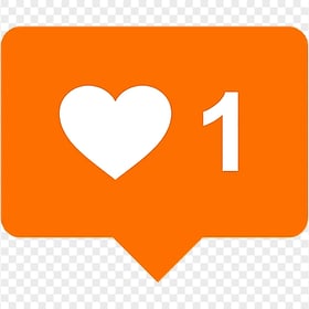 Old Instagram One Like Orange Notification Icon