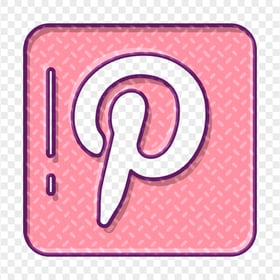 Cute Pink Square Pinterest Website Icon
