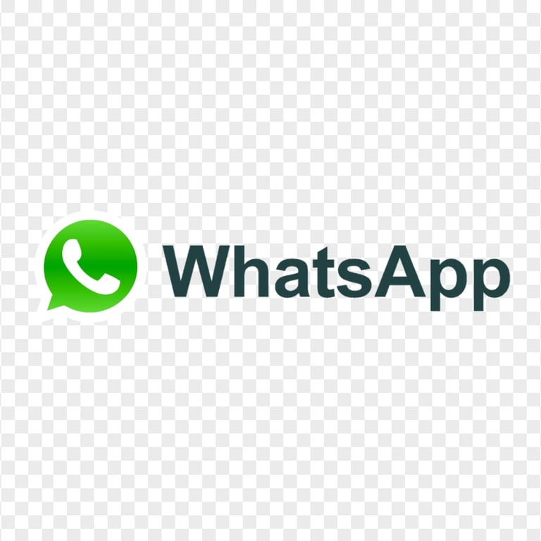 HD WhatsApp Text Logo With Symbol PNG