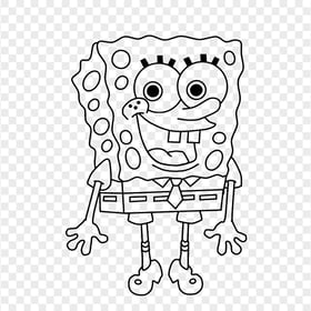 HD Spongebob Outline Standing Character Transparent PNG