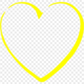 Yellow Heart Outline Art Effect