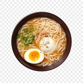 Asian Spicy Ramen with Eggs and Onion HD Transparent PNG