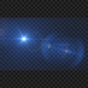 HD Blue Lens Flare Light Effect Background PNG