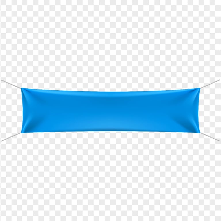 Download Realistic Hanging Blue Banner Ribbon PNG