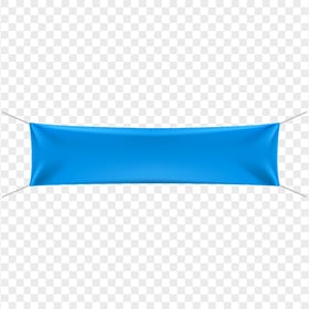 Download Realistic Hanging Blue Banner Ribbon PNG