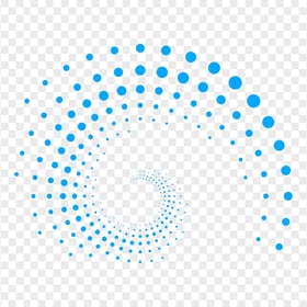 Blue Spiral Halftone Abstract PNG