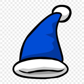 Blue Cartoon Santa Elf Christmas Winter Hat Cap PNG