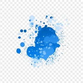 HD Blue Ink Splash Effect Transparent PNG