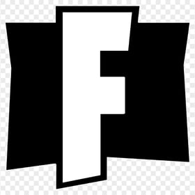 HD Fortnite Black & White F Logo Letter PNG