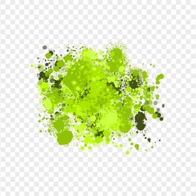 HD Green Abstract Paint Splat Transparent Background