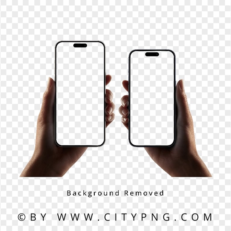 Apple iPhone 15 Plus and Pro in Hands Mockups PNG Image | Citypng