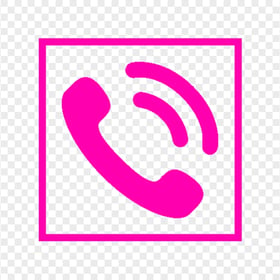 HD Pink Square Phone Icon Transparent PNG