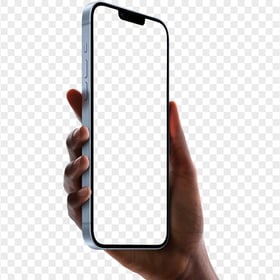 HD iPhone 14 Plus On Hand Mockup PNG