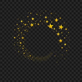 Swirl Spiral Of Yellow Stars PNG Image