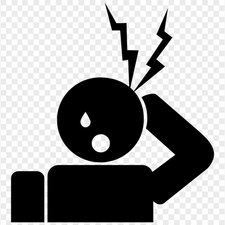 Black Person Shape Pain Headache Stress Icon | Citypng