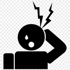 Black Person Shape Pain Headache Stress Icon