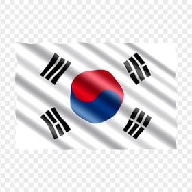 South Korea Waving Illustration Flag HD PNG