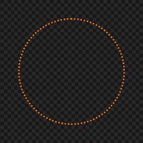 Dotted Orange Circle Transparent PNG