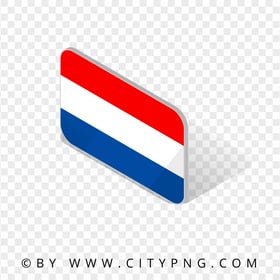 Netherlands Isometric 3D Flag Icon PNG IMG