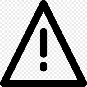 Black Caution Sign Triangle Exclamation Point