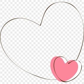 Two Cute Hearts PNG Image