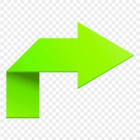 HD Lime Turn Right Arrow Sign Icon Symbol PNG