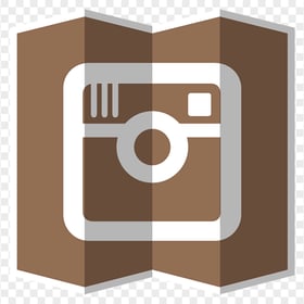 Brown Graphic Icon Contains Old Instagram Logo