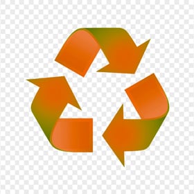 Recycle Recycling Orange Logo Icon PNG