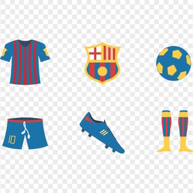 FC Barcelona Football Team Vector Icons HD PNG
