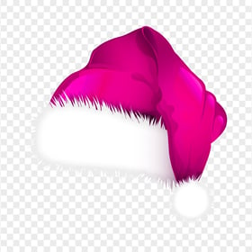 HD Christmas Pink Santa Claus Hat Bonnet Illustration PNG