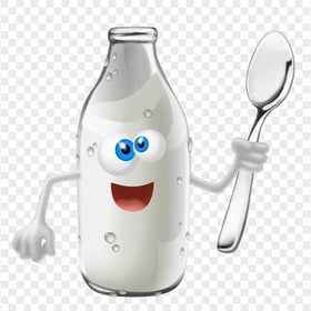 HD Cartoon Bottle Milk Character PNG