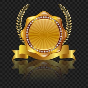 HD Luxury Golden Badge Label Transparent PNG