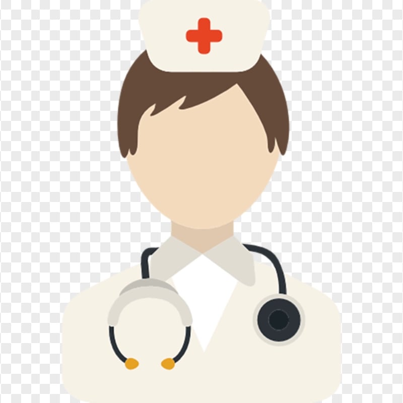 Cartoon Female Nurse Stethoscope Icon Clipart Citypng