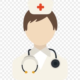 Cartoon Female  Nurse Stethoscope Icon Clipart