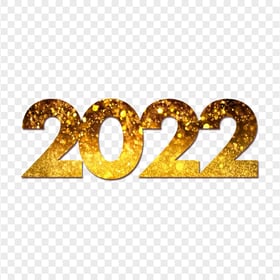 HD Gold Bokeh Glitter 2022 Text PNG