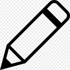 HD Black Outline Short Pencil Icon PNG