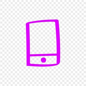 HD Purple Hand Draw Smartphone Icon Transparent PNG