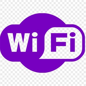 Wifi Wi-Fi Hotspot Wireless Purple Logo Sign PNG