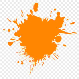 Orange Color Paint Splash PNG Image