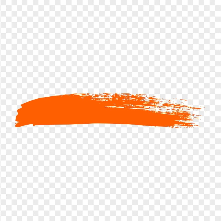 HD Orange Paint Brush Effect PNG